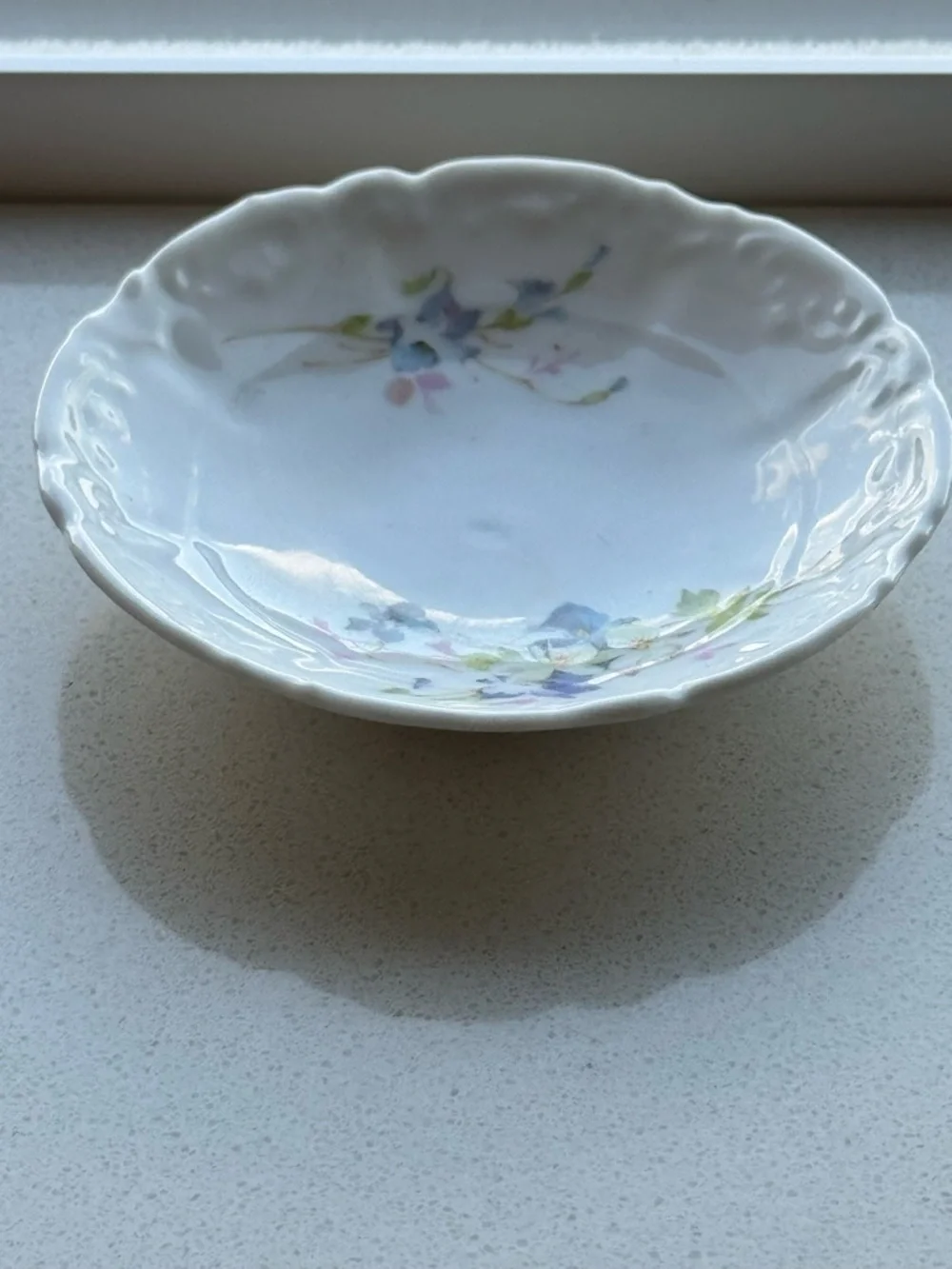 2 VINTAGE  Floral Porcelain Saucers
